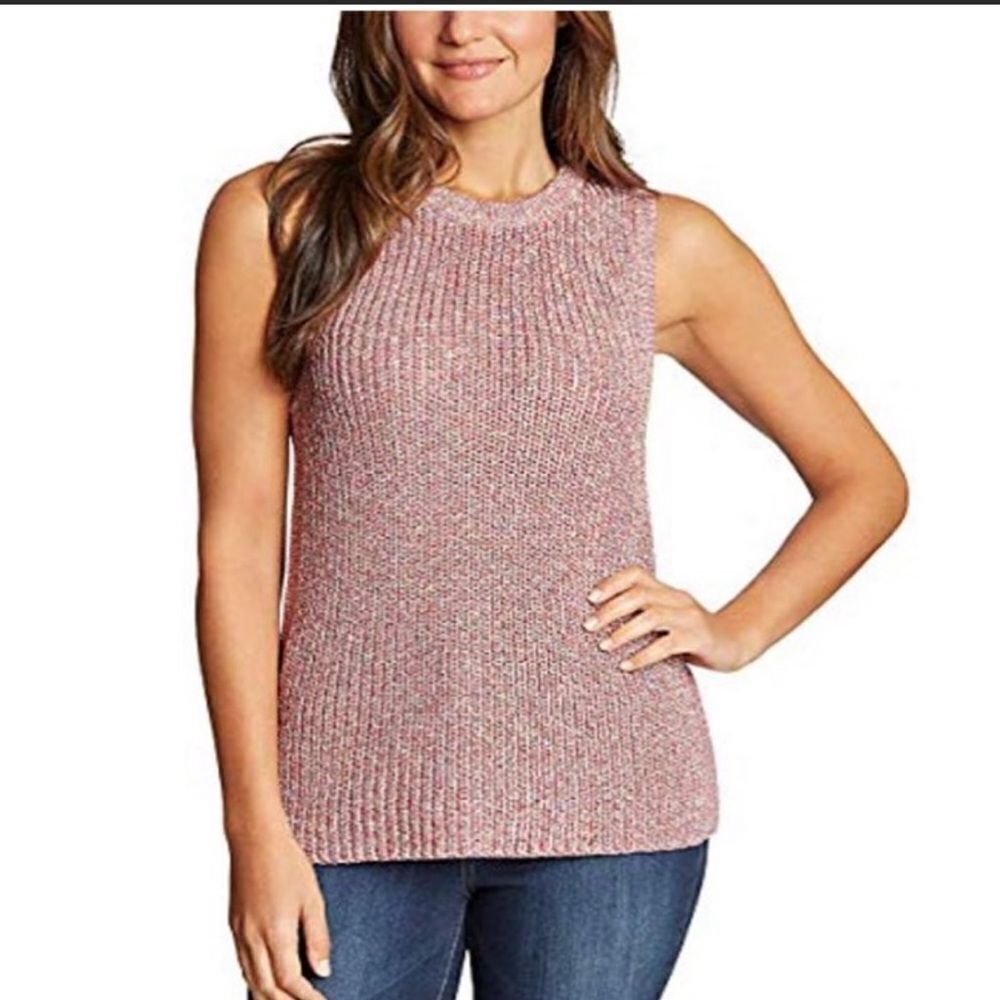 ELLA MOSS CORAL FLAMES SWEATER VEST
KNIT PULLOVER PINK STRETCH Sz-